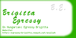 brigitta egressy business card